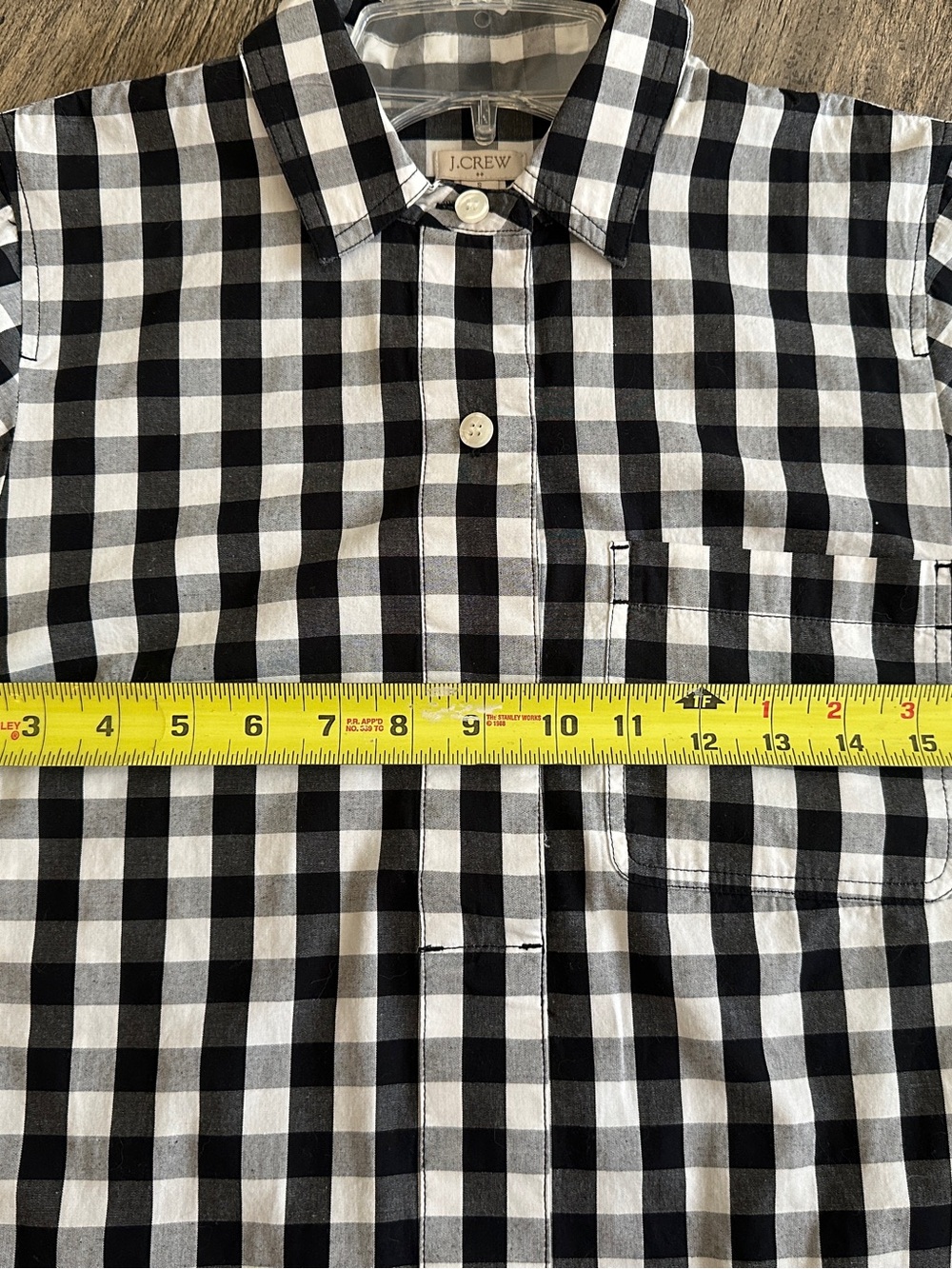 J. Crew Black and White Gingham Midi Shirt Dress - Picture 7 of 10